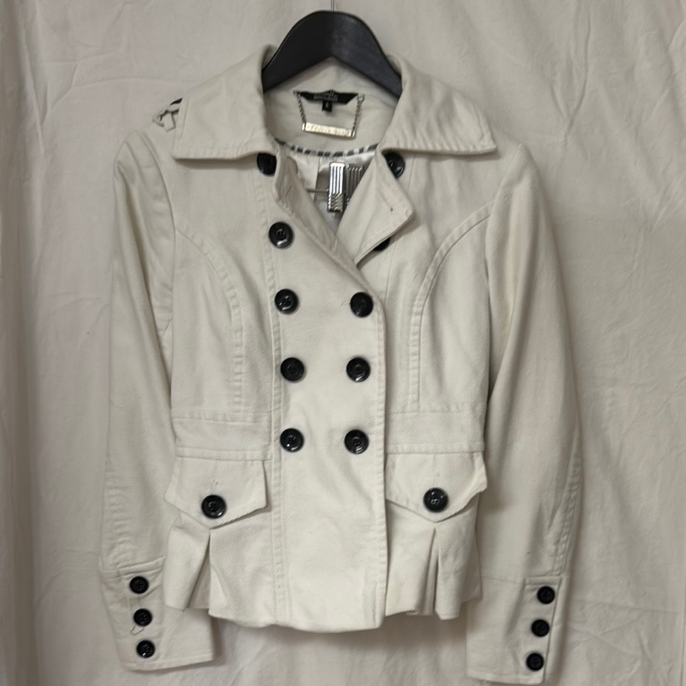 Women's Cream Double-Breasted Jacket